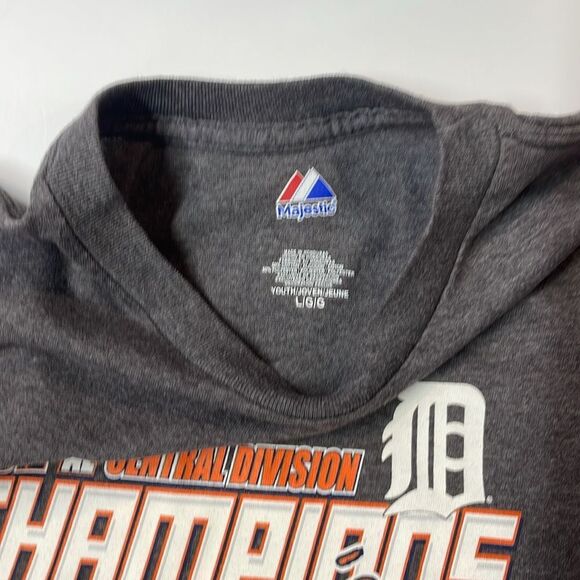 Majestic Vintage Detroit Tigers Baseball Youth Short Sleeve Tee Sz L - Picture 2 of 6